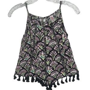 Justice Shell Fringe Bottom Sequins Tank Top. Size 10.